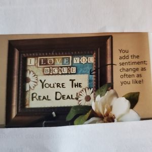 I Love You Because Plaque and write in....use erasable pen. New, Home Interiors